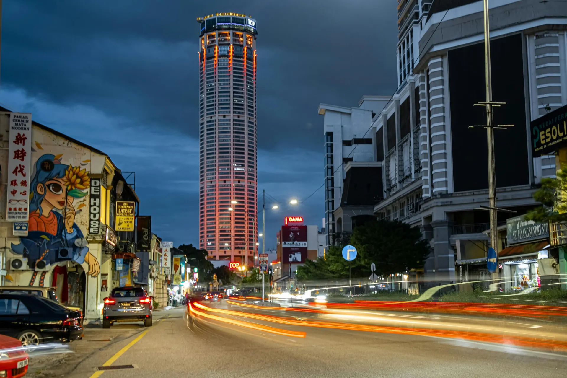 Penang heritage street prepared for an escorted city tour